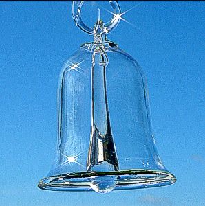Szklany dzwoneczek bezbarwny z duszyczką szklaną