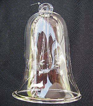 Szklany dzwoneczek bezbarwny z duszyczką szklaną